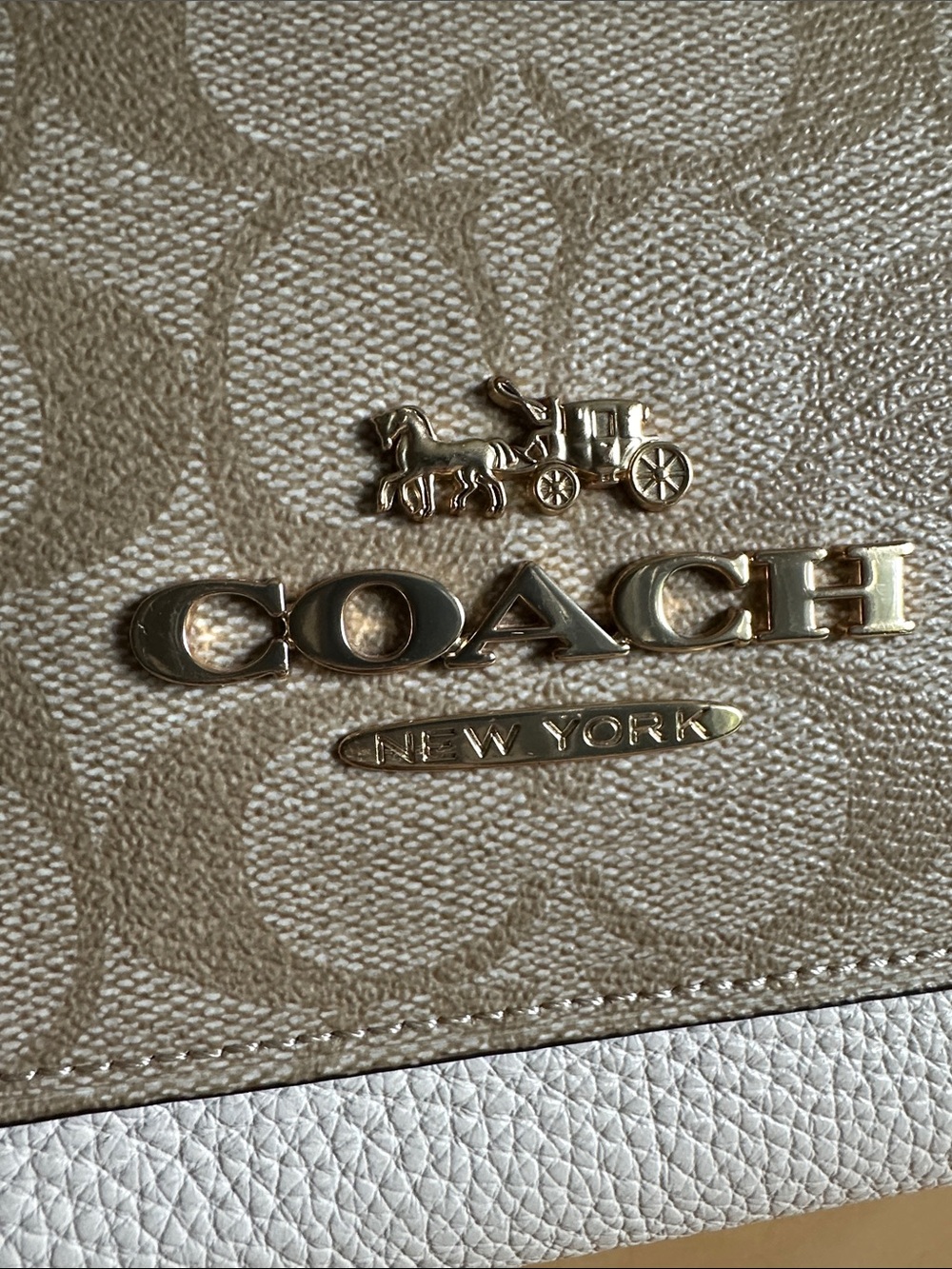 COACH Emma Satchel White & Tan - Picture 3 of 7